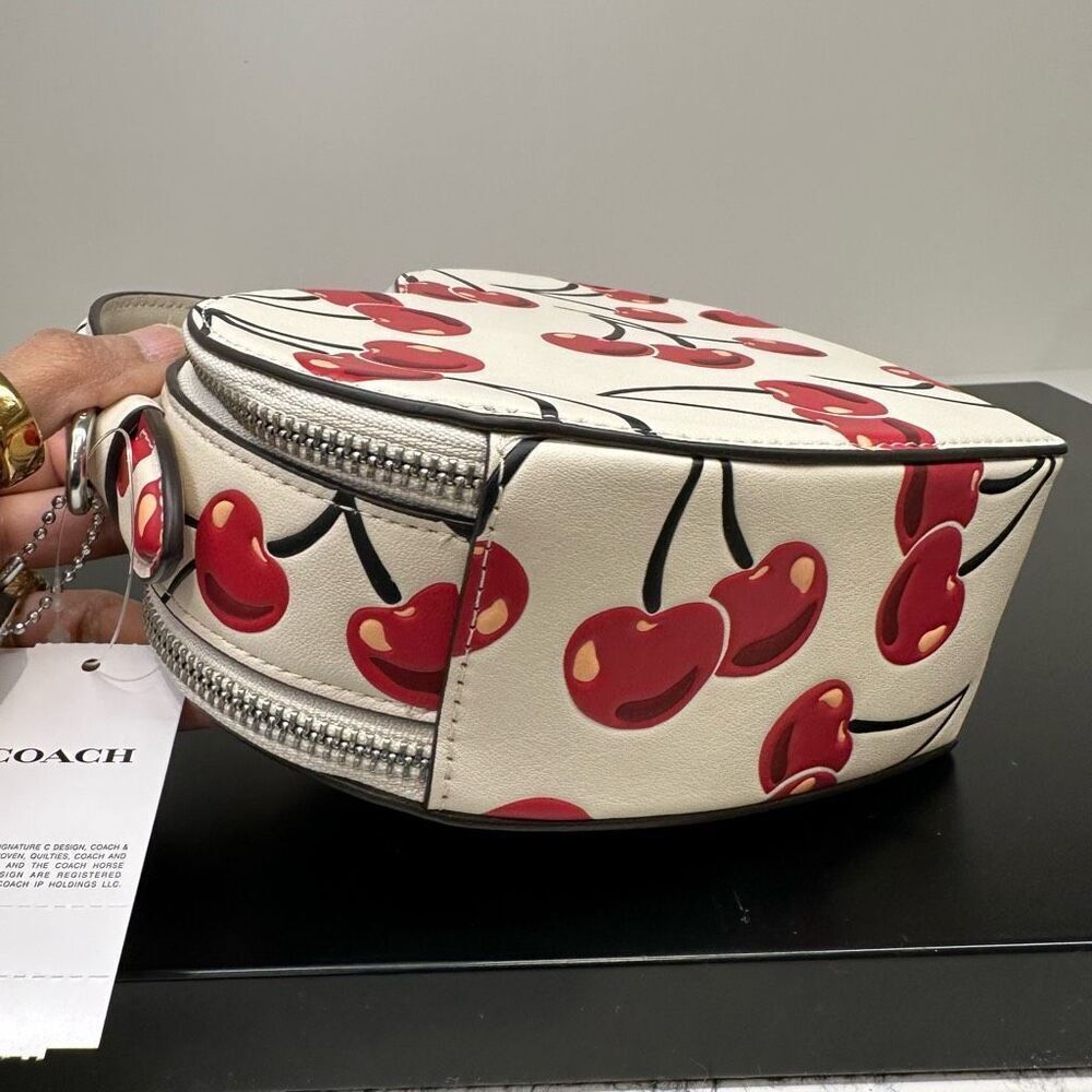 NWT ❤️ Coach Heart Crossbody Bag With Cherry Print CAB06 - Picture 7 of 9